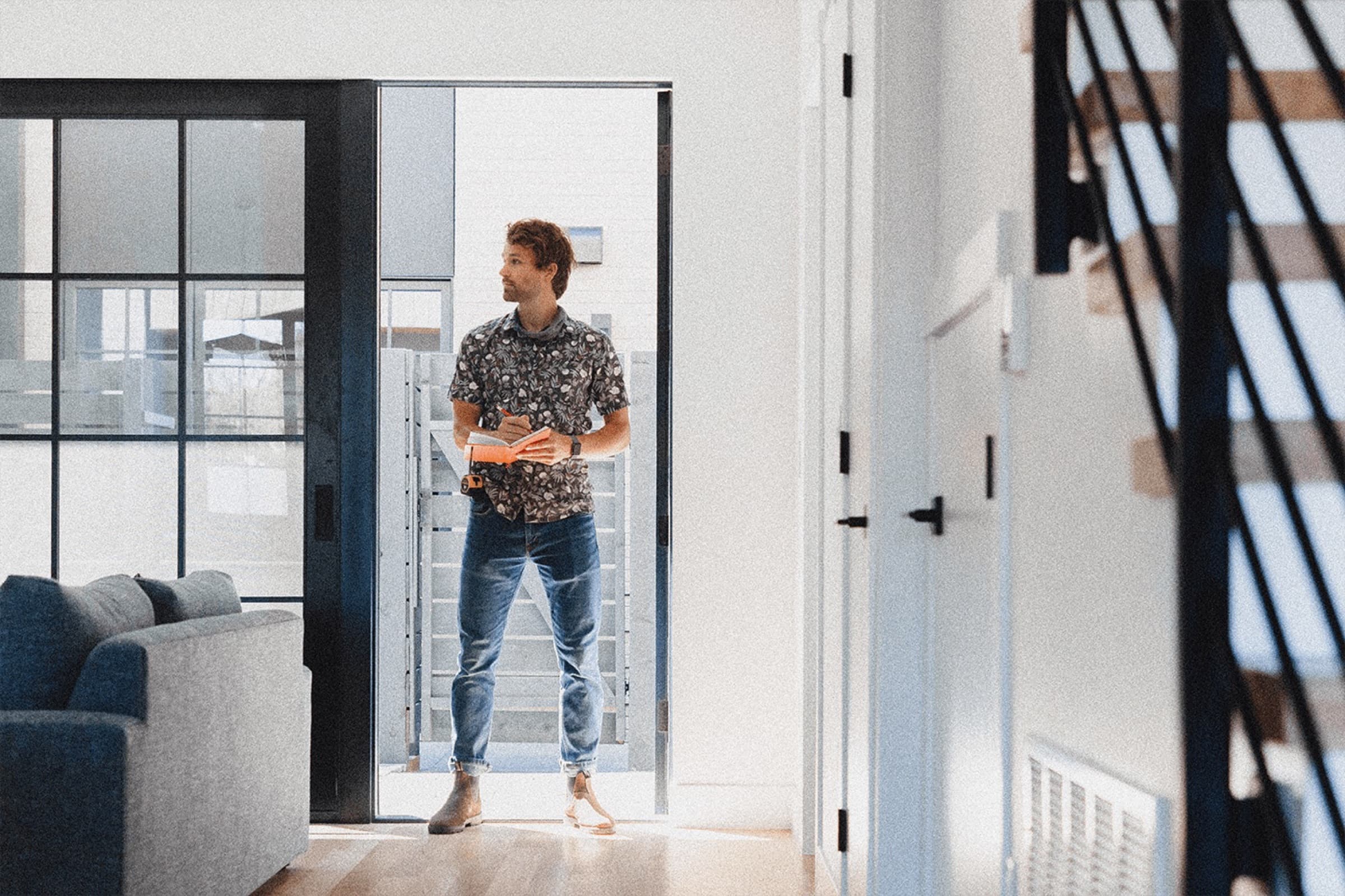 A Willow team member arriving at the front door of a member's home